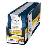 Gourmet Perle Erlesene Streifen Katzenfutter nass, mit Huhn, 26er Pack (26 x...