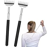 Voarge 2 Stück Rückenkratzer aus hochwertigem Edelstahl, ausziehbar bis 68cm,...