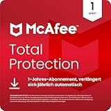 McAfee Total Protection 2025 (1 Gerät) | Virenschutz, VPN, Betrugsschutz,...