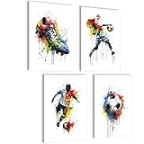 mojoliving Fussball Poster Set Fussball Geschenke Jungen Fussball Deko Fussball...