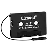 CICMOD Kassetten Adapter BT 5.1 Kfz Kassettenadapter mit eingebautem Mikrofon...