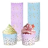 Cupcake Förmchen, 100 StüCke Cupcke Wrapper, 7×6×5.5cm MuffinföRmchen...