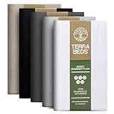 Terra Beds Premium Spannbettlaken - Bettlaken 90x200cm - 100x200cm 160g/m2-100%...