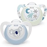 Nuk Star Night & Day Baby Schnuller 0-6 Monate, phosphoreszierende Lutscher,...