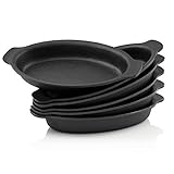 BBQ-Toro Gusseisen Servierpfännchen Set (6-er Pack) | 22,5 x 13 cm - oval |...