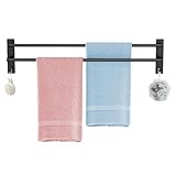 Handtuchhalter Ohne Bohren Schwarz, BETHOM 80cm Badezimmer Handtuchhalter...