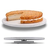 Fino Casa drehbare Marmorplatte rund Tortenplatte Kuchenplatte Wurstplatte...