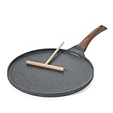 SENSARTE Crepe Pfanne 26cm Antihaftpfanne Omlettpfanne Pfannkuchen flache Pfanne...