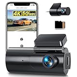 GKU Dashcam Auto Vorne Hinten 4K+1080P, 5GHz WiFi Dash Cam mit 64GB SD Karte,...