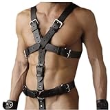 Herren Punk Body Brust Harness Männer Leder Geschirr mit Handschellen &...