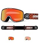 LECAGE Motorradbrille - Selbsttönend Motocross Brille – Anti-Beschlag &...