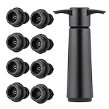 1 Wein Vakuumpumpe mit 8 Vakuum-Weinverschlüssen, wiederverwendbar, um Wein,...