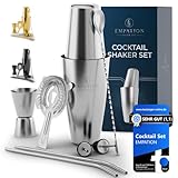 EMPATION Cocktail Shaker, 8-teiliges Cocktail Set - 825ml Boston Shaker aus...