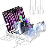 SooPii USB-Ladestation Organizer für mehrere Geräte, 6 Ports 50W Ladestation...