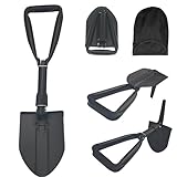 Klappspaten 48cm,Klappbarer Schneeschieber, 50# Klappspaten Camping Hochfester...