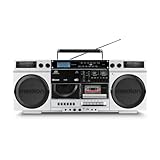 MEDION P66538 Kassettenrecorder (Retro Ghettoblaster mit CD-Player, 80er, groß,...