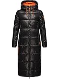 Navahoo Damen Warmer Winter Steppmantel mit Kapuze Schmuseengel Black Gr. XXL