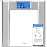 Vitafit 250kg Digitale Personenwaagen Waage mit Gewicht und BMI, Smarte...