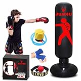 Aufblasbarer Boxsack – Freistehender Mit Reflexball, Boxhandbandagen &...