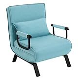 WOLTU Schlafsessel 3 in 1, Schlafsofa mit Bettfunktion, Klappsessel mit...