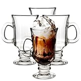 Premier Housewares 1405262 Irish Coffee Glasses-4er Set, Glas, Silber