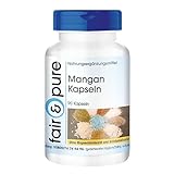 Fair & Pure® - Mangan Kapseln - 4mg als Mangangluconat - gut resorbierbar durch...