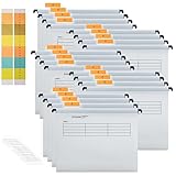 Weiß Hängemappen A4, Hiziwimi 20 Stück PVC Aktenschrank Weiß Hängemappe a4,...