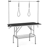 Yaheetech Trimmtisch Tierpflegetisch Schertisch Pflegetisch mit Unterkorb, 2...