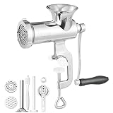 VEVOR manuelle Fleischwolf Hand Wurstfüller 304 Edelstahl, 4,5 & 8 mm...