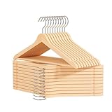 OGIVO Kleiderbügel Holz - Made in EU - Holzbügel für Ihren Garderobe - Haken...