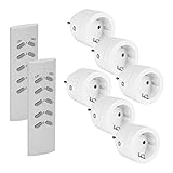 Funksteckdosen mit Fernbedienung,3680 Watt Funksteckdose,Programmierbar...