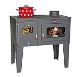 Kaminofen mit Backfach und Herdplatte Alegra 93894 6 kW Kamin Mehrfachbelegung...