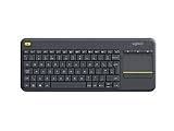 Logitech K400 Plus Kabellose Touch-TV-Tastatur mit integriertem Touchpad,...