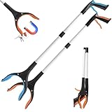 bemece 2 Stück Greifzange für Senioren mit Magnet, 83cm Müllzange mit 360°...