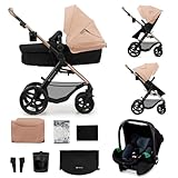 Kinderkraft MOOV2 Kinderwagen 3 in 1 Kinderwagenset bis 26 kg mit Kindersitz...