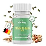 Vitabay Vitamin B3 Niacin 500 mg - 90 VEGANE Flush Free Niacinamide Kapseln -...
