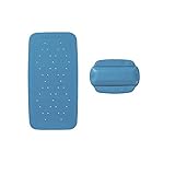 Kleine Wolke Calypso 2-teilig Badewanneneinlage Set mit Nackenkissen, blau, 72 x...