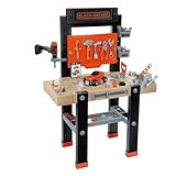 Smoby - Black+Decker Werkbank Center - 92-teilig, mit mechanischem...