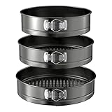 WinGluge 3 Stück Springform, 24/26/28 cm Cake Baking Tin, Runde Backform,...