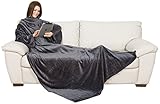 Kanguru Kuscheldecke mit ärmeln, Sofa Decke zum anziehen 210x140 cm, mit...