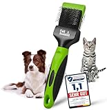 FellBuddies® Flexible Zupfbürste für Hunde - Professionelle Hundebürste zum...