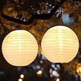 Bawoo Solar Lampions Außen Wetterfest Solar LED Laterne Wasserdicht Warmweiß...