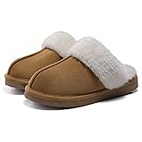 Comwarm Damen Warme Hausschuhe Memory Foam Plüsch Pantoffeln Herren Slippers...