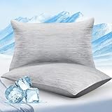 Elegear 2er Kühlender Kissenbezug 40x80cm, Japanische Q-Max0,5 Arc-Chill 3.0...