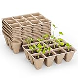 GOTVUGE 10 Packungen Keimlings-Startschalen 120 Zellen, torffreie biologisch...