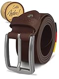 Cartvelli Herren Ledergürtel Braun 105cm Made in Germany - 40mm Echt-Leder...