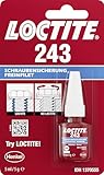 LOCTITE Schraubensicherung 243, Schraubenkleber für die Sicherung von...