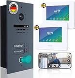 MATHFEL 2 Draht Video Fingerprint Türsprechanlage 2-Familienhaus Full HD 1080p...
