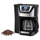 Russell Hobbs Kaffeemaschine mit Mahlwerk [Digitaler Timer, Brausekopf für...