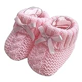 Nursery Time Unisex Baby Weiche,gestrickte Stiefeletten mit Bogen 116-354,1 Paar...